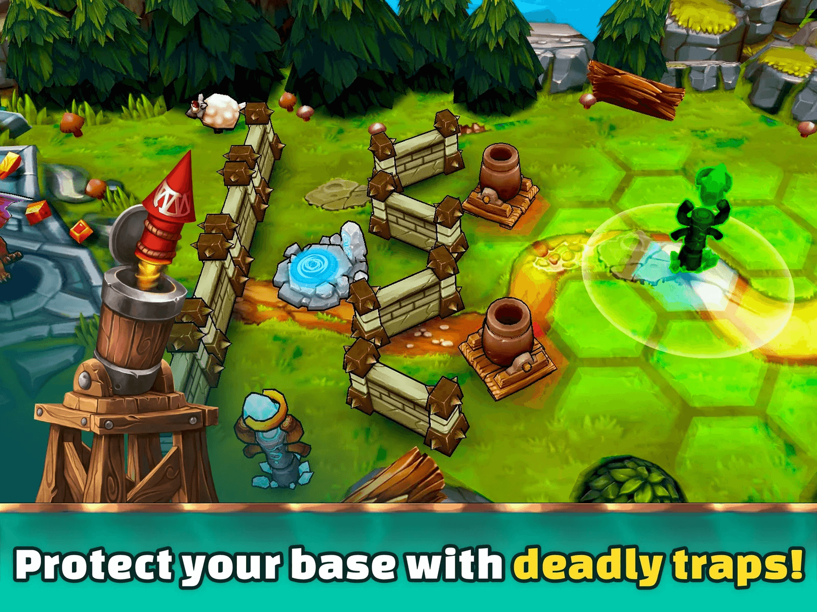 Base defense with traps